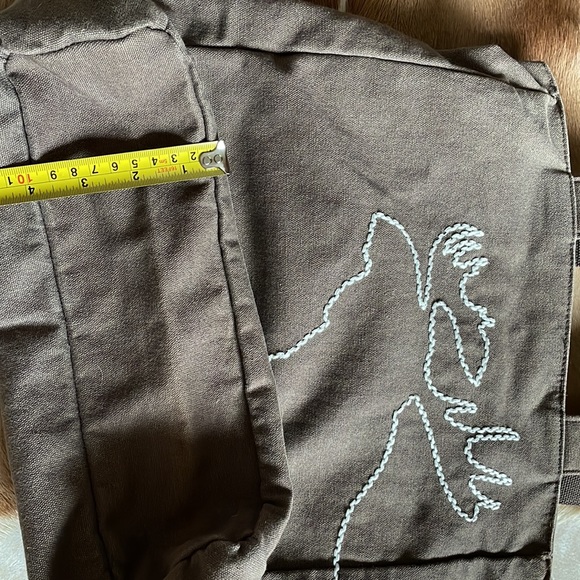 RETIRED Abercrombie Tote in Brown with leather patch - Picture 10 of 10